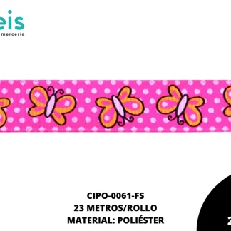 CINTA FAYA POPOTILLO INF MARIPOSA 1.5cm REF: 2-128 FUCSIA 23 M/ROLLO