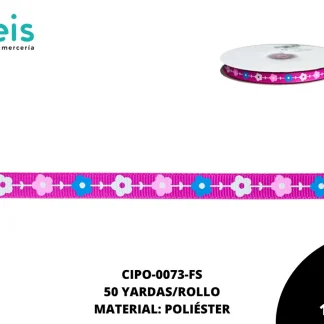 CINTA FAYA ESTAMP REF:2076(1.0CM) FUCSIA 50YD/RLL