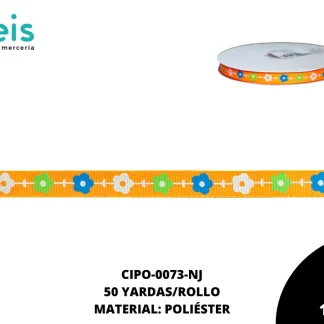 CINTA FAYA ESTAMP REF:2076(1.0CM) NARANJA NEÓN 50YD/RLL