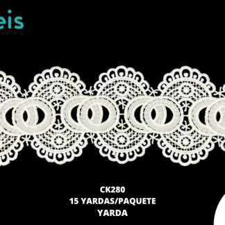 GUIPIUR SEDA DE LECHE PLANO CK280 BLANCO 8 CM 15 YARDAS/PAQUETE