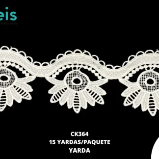 GUIPIUR SEDA DE LECHE PLANO CK364 BLANCO 7 CM 15 YARDAS/PAQUETE