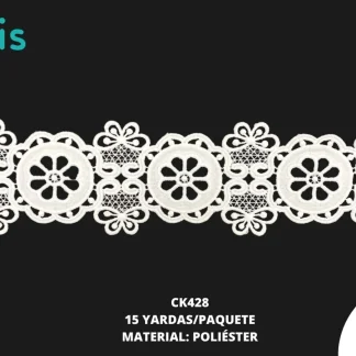 GUIPIUR SEDA DE LECHE 6.5 CM CK428 15 YAD/PZ BLANCO
