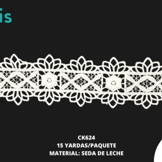 GUIPIUR SEDA DE LECHE 6.0 CM CK624 15 YAD/PZ BLANCO