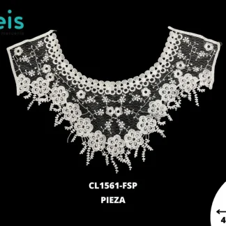 CUELLOS POLIESTER BRILLOSO PLANO TULL CL1561-FSP 42cmX32.5cm BLANCO