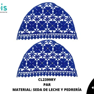 MANGAS SEDA DE LECHE DECORADO PLANA EN PAR TREBOL 25 PAR/PQT REY