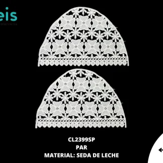 MANGA SEDA DE LECHE PLANA EN PAR TREBOL CL2399 50 PAR/PQT BLANCO