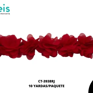 GUIPIUR 3D FLOR TULL REF:CT-3938-ROJO