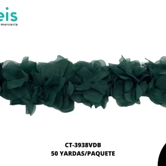 GUIPIUR 3D FLOR TULL REF:CT-3938-VERDE BANDERA