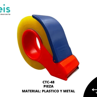 CORTADOR DE CINTA TAPE CUTTER 4.8 CM NARANJA-AZUL