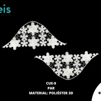 MANGA POLIESTER #9 CUE-9 20 SET/PQT BLANCO