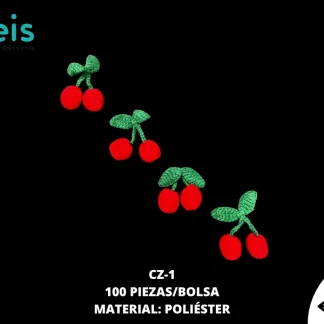 CEREZA LANA 5 CM CZ-1 100 PZ/PQT ROJO/VERDE