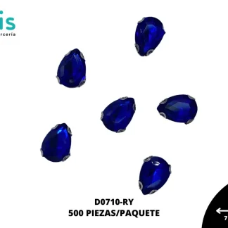 REMACHES METAL PIEDRA COSTURA GOTA D0710-RY 7mmX10mm 500 PZ/PQT REY