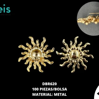 PRENDEDOR METALICO SOL DORADO 100 PZ/PQT