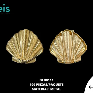 HERRAJE METAL CONCHA DORADO 100PZ/PQ DLB0111