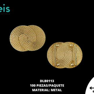 HERRAJE METAL CIRCULOS DORADO 100PZ/PQ DLB0113