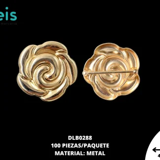 HERRAJE METAL FLOR DORADO 100PZ/PQ DLB0288