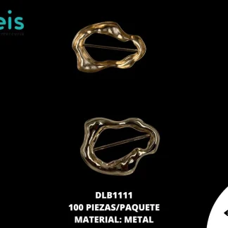 HERRAJES METAL AMORFO DLB1111 100 PZ/PQT ORO