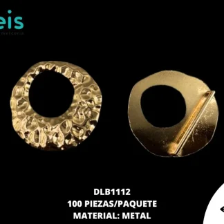 HERRAJES METAL CIRCULO DLB1112 100 PZ/PQT ORO