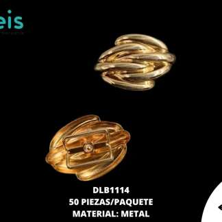 HERRAJES METAL ENTRELAZADO DLB1114 50 PZ/PQT ORO