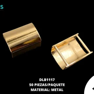 HERRAJES METAL RECTANGULAR DLB1117 100 PZ/PQT ORO