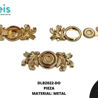 BOTON METAL BROCHE DLB2022-DO 3cmX2cm DORADO