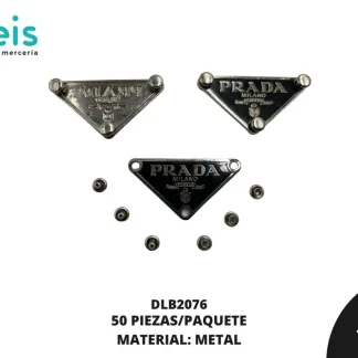 PLACA METALICA PRADA TRIANGULO