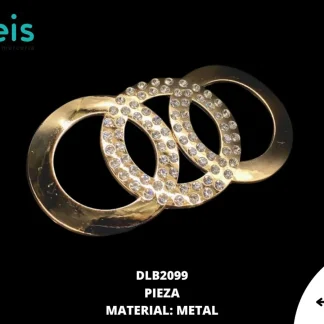 HERRAJE METAL CIRCULOS 8CM DLB2099 DORADO