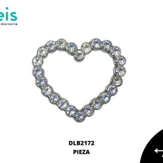 HERRAJE CORAZON 100PZS/BOLSA DLB2172 PLATA