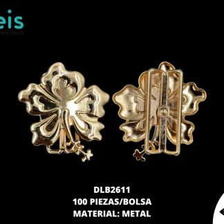 HERRAJE METALICO DORADO 100 PZ/PQT DLB2611
