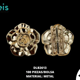 HERRAJE METALICO DORADO 100 PZ/PQT DLB2613