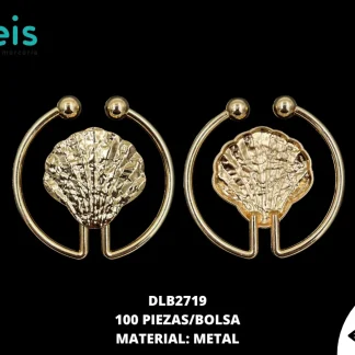 HERRAJES METAL CONCHA DLB2719 100 PZ/PQT ORO