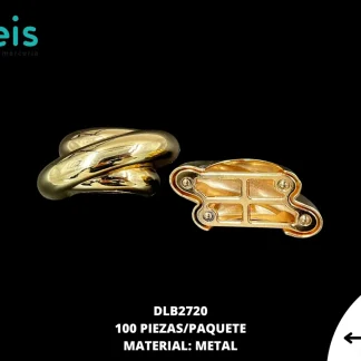 HERRAJES METAL DLB2720 100 PZ/PQT ORO
