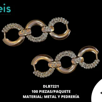 HERRAJE CIRCULOS CON PEDRERIA 8.5 CM DLB7221 100UDS/PAQ