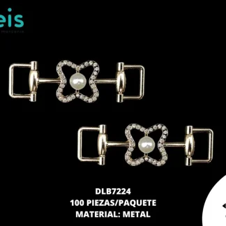 HERRAJE EQUIS CON PERLA DLB7224 100UDS/PAQ