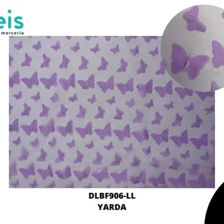 TELA ORGANZA MARIPOSAS REF: DLF906 LILA