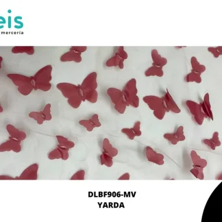 TELA ORGANZA MARIPOSAS REF: DLF906 MALVA