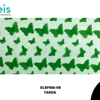 TELA ORGANZA MARIPOSAS REF: DLF906 VERDE BANDERA