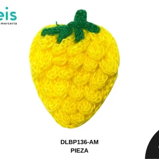 PARCHES BORDADOS Y ESTAMBRE FRESA DLBP136-AM 7cmX10.5cm AMARILLA