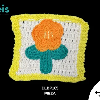 PARCHES BORDADOS Y ESTAMBRE CUADRADO CON FLOR DLBP165 12cmX10.5cm