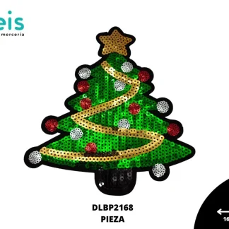PARCHES LENTEJUELA PINO DE NAVIDAD ESFERAS Y ESCARCHA DLBP2168