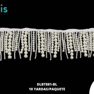 FLECO DE PERLA 10 YARDAS/BOLSA DLBT881 BLANCO