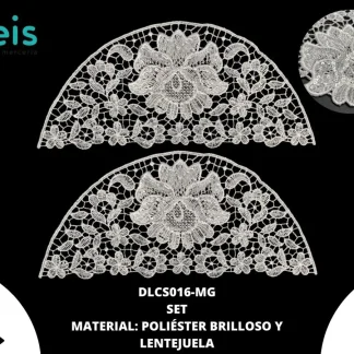 MANGAS DECORADOS FLOR DLCS016-MG BLANCO