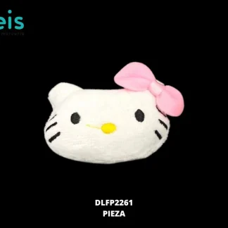 MINI PELUCHE CABEZA KITTY MOÑO ROSA REF: DLFP2261