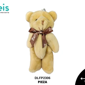 MINI PELUCHE OSO CON MOÑO CUERPO COMPLETO REF. DLFP2306