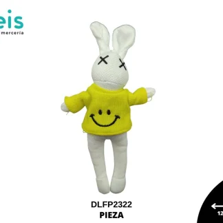 MINI PELUCHE CONEJO CON CAMISA AMARILLA REF: DLFP2322