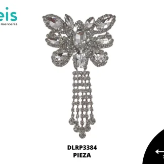 ADORNO PEDRERIA DLRP3384 PLATA CRISTAL 20U/PQT