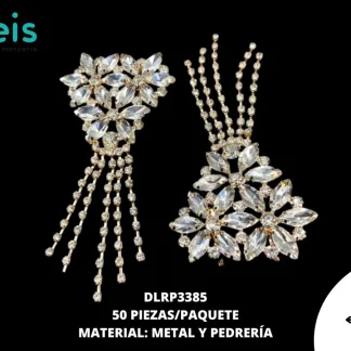 HERRAJE PEDRERIA DLRP3385 PLATA CRISTAL