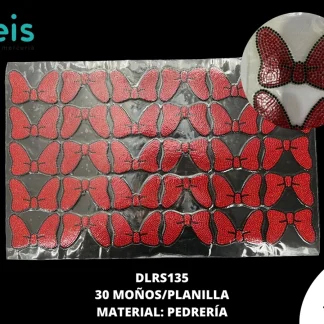 LAMINA STRASS VIDRIO 30 MOÑOS DLRS135