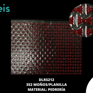 PLANILLA PEDRERIA MOÑO 352/PZS NEGRO/ROJO DLRS212