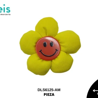 MINI PELUCHE FLOR CARA FELIZ AMARILLO